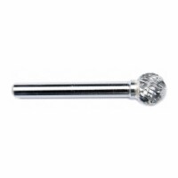 Sim Supply Ball Bur SD,Single End,1/4 ,Carbide 19D838