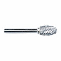 Sim Supply Oval Bur SE,Radius End,1/2 ,Carbide  19D859