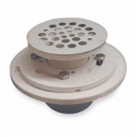 Sim Supply Shower Drains,Dia. 2  to 3 ,Round,PVC  133-114