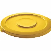 Tough Guy Trash Can Top,Flat,Snap-On Closure,Ylw  5DMX2
