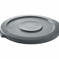 Tough Guy Trash Can Top,Flat,Snap-On Closure,Gray  5DMX3