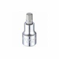Westward Socket Bit, Steel, 1/2 in, TpSz 3/8 in 54TM78