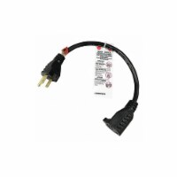 Sim Supply Extension Cord,1ft,16Ga,13A,SJT,Blk 5XFP6ID