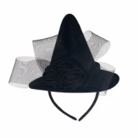 Seasons Adult Deluxe Black Mini Witch Hat Perspective: Main