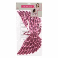 Pink Shiny Wings Youth Halloween Costume Accessory Perspective: Main