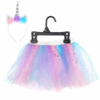 Sparkle Unicorn Tutu Youth Halloween Costume Accessory Perspective: Main