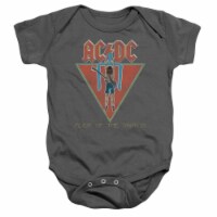 Trevco ACDC116-SS-3 ACDC Flick of the Switch-Infant Snapsuit&#44; Charcoal - Large 18 Mos