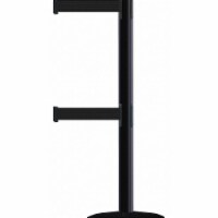 Tensabarrier Barrier Post with Belt,7-1/2 ft. L,Black  889T2B-33-33-STD-NO-B9X-C
