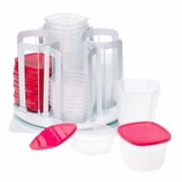 Spin and Store Food Storage (8 oz, 16 oz and 24 oz, 24 Lids)