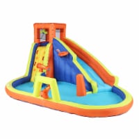 Banzai Inflatable Battle Blast Adventure Activity Water Park & 3 Water Cannons