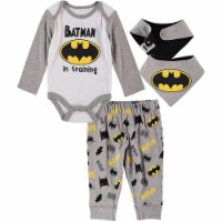 Batman  Batman in Training Infant Bodysuit Pant & Bib Set&#44; 6-9 Months - 3 Piece