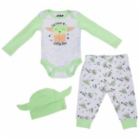 Star Wars  The Child Grogu Happy Little One Infant Bodysuit Set&#44; 3-6 Months - 3 Piece