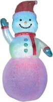 Gemmy Color Changing Iridescent Lightshow Airblown Snowman