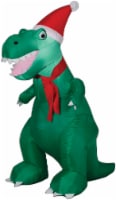 Gemmy 3.5' Airblown T-Rex with Santa Hat Christmas Decoration