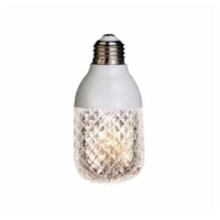 Gemmy Edison Christmas Double Sided LuxeSparkle Light Bulb - White/Diamond White Perspective: Main