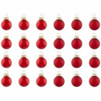 Northlight 24ct Red and Gold 2-Finish Mini Glass Christmas Ball Ornaments 1 (25mm)