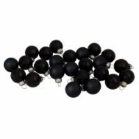 Northlight 24ct Shiny and Matte Black Glass Ball Christmas Ornaments 1 (25mm)