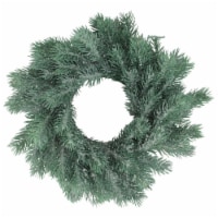 Northlight Traditional Frosted Green Pine Decorative Christmas Wreath - 12 - Unlit Perspective: Main