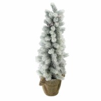 Northlight 32618600 28 in. Pine X-Mas Tree with Berries in Burlap Vase
