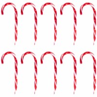 Northlight Lighted Candy Cane Outdoor Christmas Pathway Markers - 13.5' White Wire - Set of Perspective: Main