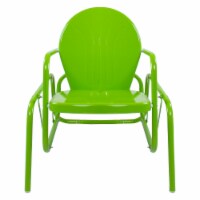 Northlight 34808546 Outdoor Retro Metal Tulip Glider Patio Chair, Lime Green