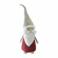 Northlight 19  Red and White Plaid Blushing Santa Gnome Christmas Tabletop Decor