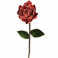 Northlight 32632781 20 in. Natures Luxury Decorative Rusty Rose Velvet Peony Flower Spray Ste