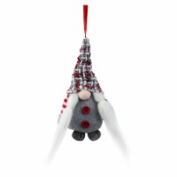 Northlight 6  Gray and Red Plaid Santa's Helper Gnome Hat Christmas Ornament