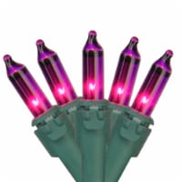 Northlight 35-Count Purple Mini Christmas Lights, 7ft Green Wire