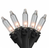 Northlight 50-Count Clear Mini Christmas String Light Set, 10ft Black Wire