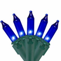 Northlight 100-Count Blue Mini Christmas String Light Set, 20.25ft Green Wire