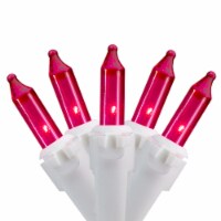 Northlight 100-Count Pink Mini Christmas Lights - 20.25ft, White Wire