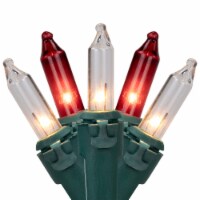 Northlight 100ct Red and Clear Mini String Christmas Light Set, 20.25ft Green Wire