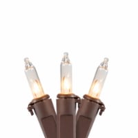 Northlight 300-Count Clear Mini Christmas Lights Set, 62.25ft Brown Wire