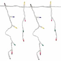 Northlight Set of 150 Multi-Color Mini Icicle Christmas Lights 3 Spacing - White Wire