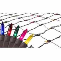 Northlight 2' x 8' Multi-Color Mini Net Style Christmas Lights - Brown Wire