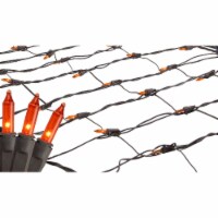 Northlight 2' x 8' Orange Mini Tree Trunk Wrap Christmas Net Lights - Brown Wire