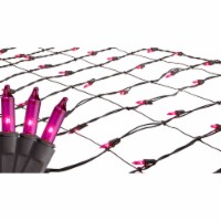 Northlight 2' x 8' Pink Mini Net Style Tree Trunk Wrap Christmas Net Lights - Brown Wire