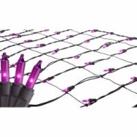Northlight 2' x 8' Purple Mini Tree Trunk Wrap Christmas Net Lights - Brown Wire