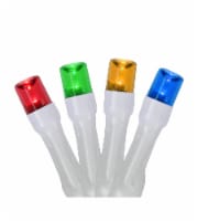 Northlight 20 Battery Operated Multi-Color LED Wide Angle Christmas Lights - 9.5 ft White