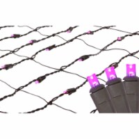 Northlight 2' x 8' Pink LED Net Style Tree Trunk Wrap Christmas Net Lights - Brown Wire