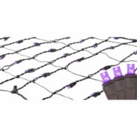 Northlight 2' x 8' Purple LED Tree Net Style Trunk Wrap Christmas Lights - Brown Wire