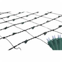 Northlight 4' x 6' Pure White LED Wide Angle Net Style Christmas Lights, Green Wire