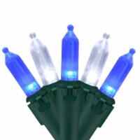Northlight Set of 100 Blue & Pure White LED Mini Christmas Lights 4 Spacing - Green Wire