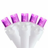 Northlight 50 Pink LED Wide Angle Christmas Lights - 16.25 ft White Wire