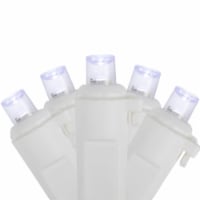 Northlight 50ct White LED Wide Angle Christmas String Lights, 16.25ft White Wire