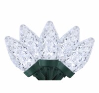 Northlight 100ct Pure White LED Faceted C7 Christmas Lights, 66ft Green Wire