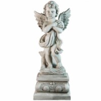 Northlight 32588794 28.75 in. Standing Cherub Angel on Pedestal Outdoor Garden Statue
