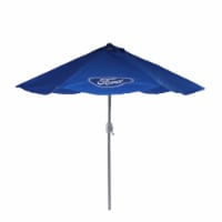 Northlight 32637140 9 ft. Blue Ford Outdoor Umbrella with Hand Crank & Tilt