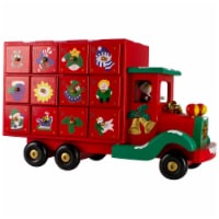 Northlight 14 Red Advent Calendar Storage Truck Christmas Decoration